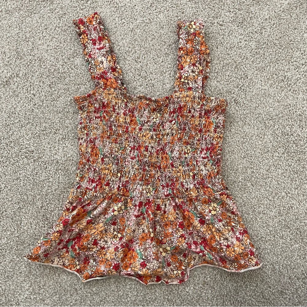 Maurices Multicolor Floral Smocked Blouse